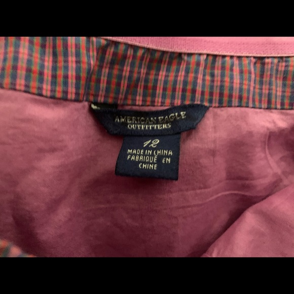 American Eagle Summer Strapless Plaid Dress - Picture 5 of 8